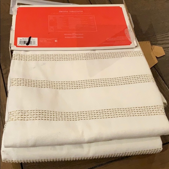 Metallic Stripe Tablecloth White/Gold - Opalhouse™ - Picture 4 of 4